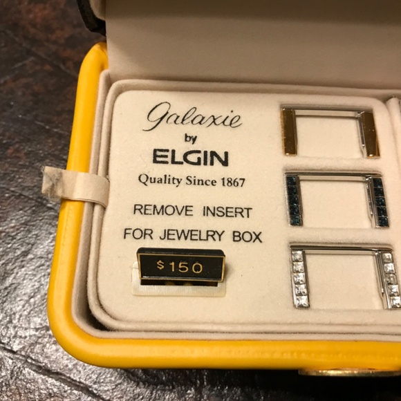 Galaxie by ELGIN.  Vintage watch with 3 decorative faceplates and jewelry box - Picture 3 of 7